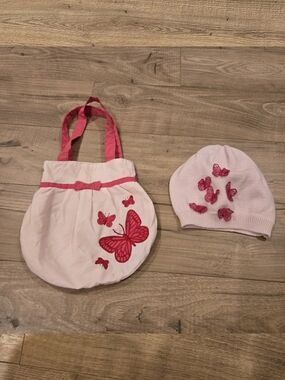 🌸 H&M Toddler Girl Butterfly Handbag & Beanie Set 🌸